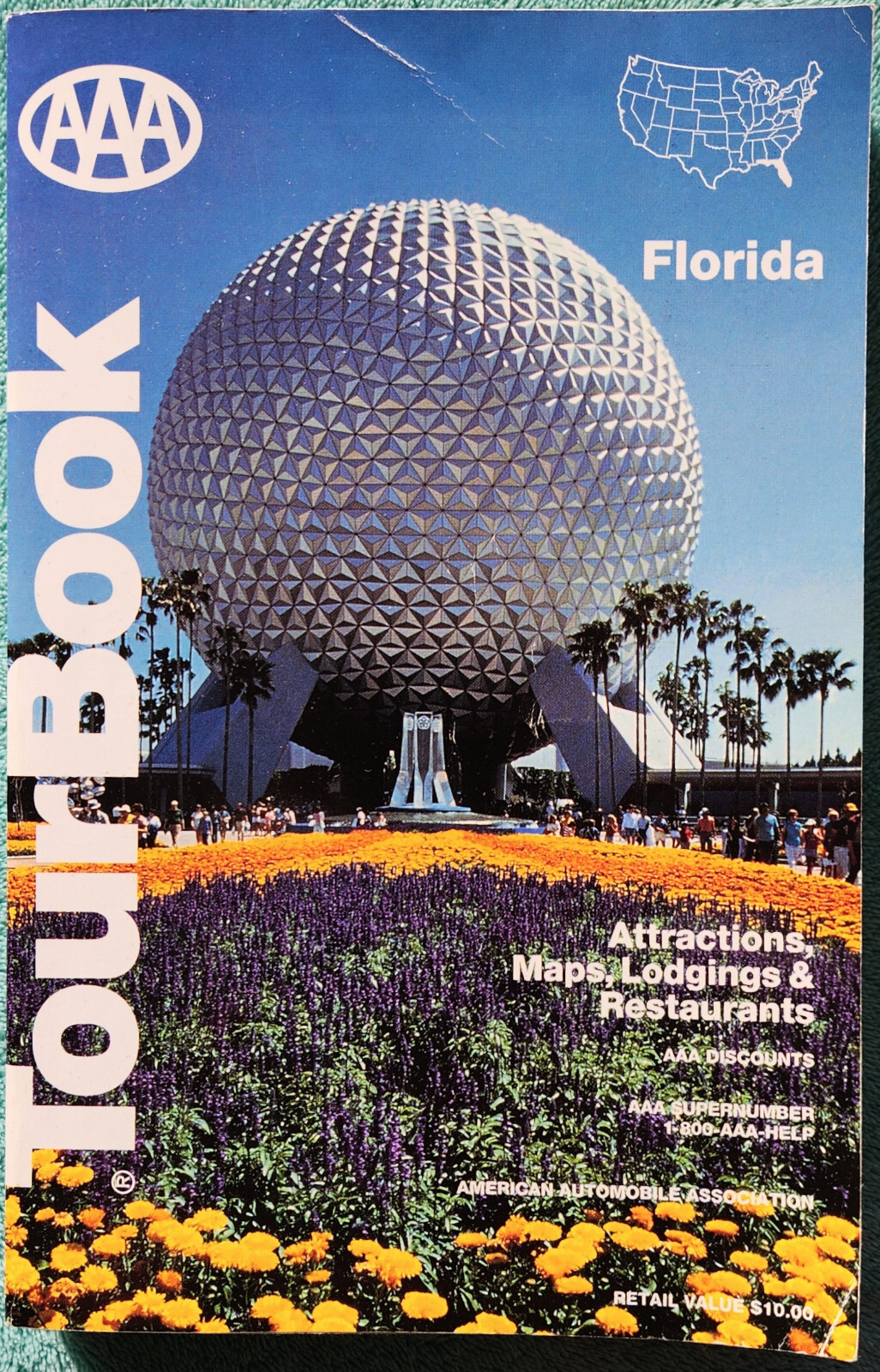 1994 AAA Florida Tour Book Trade Paperback 414 Pages – Universal, Epcot & More