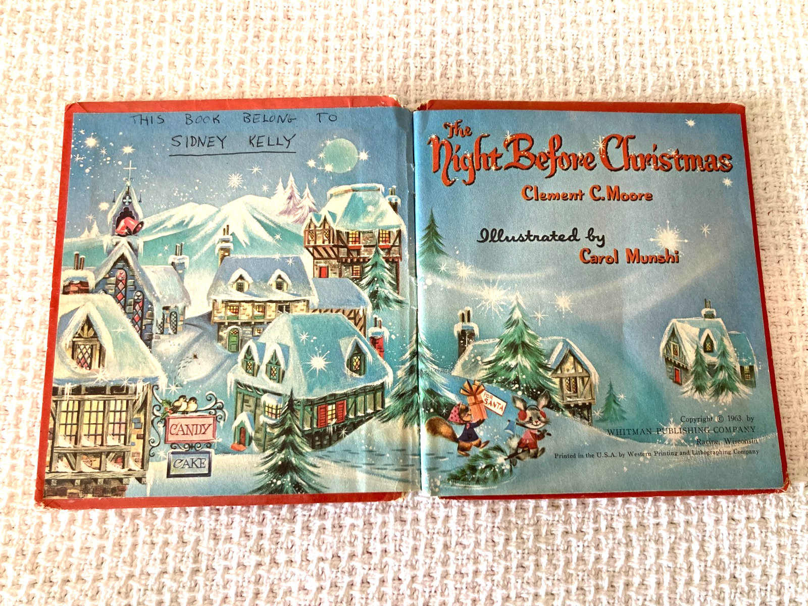 Vintage Whitman Tell-a-Tales The Night Before Christmas 1963 Clement C. Moore