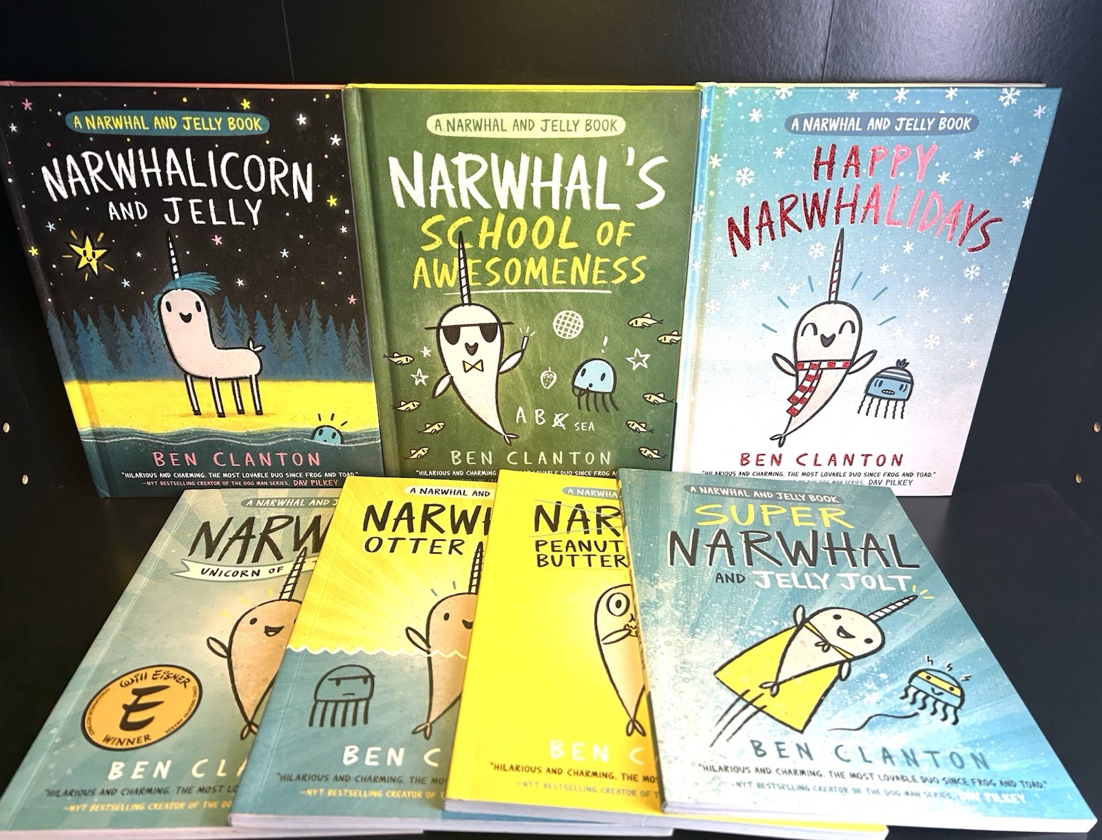 A Narwhal And Jelly Book Set (1-7) by Ben Clanton Paperback & Hardcover