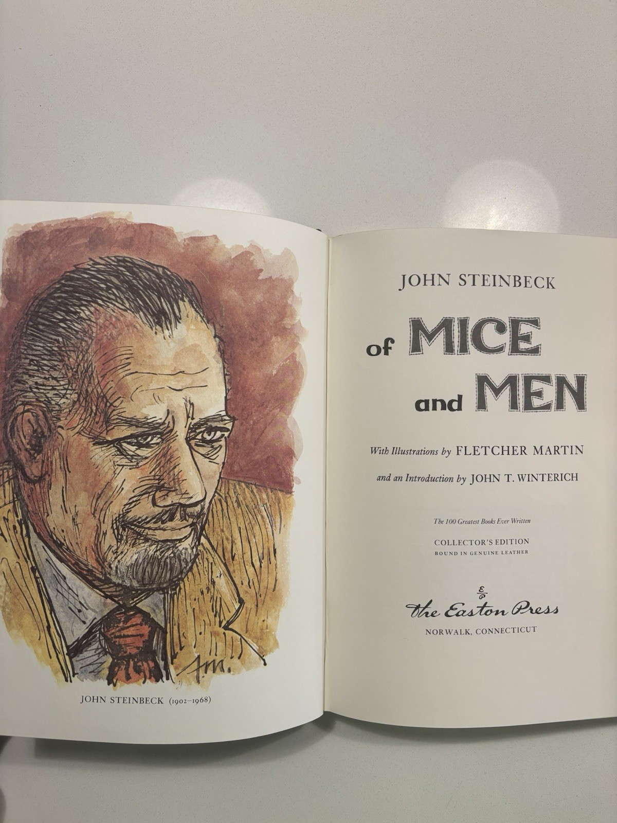 Easton Press Of Mice and Men by John Steinbeck Leather bound