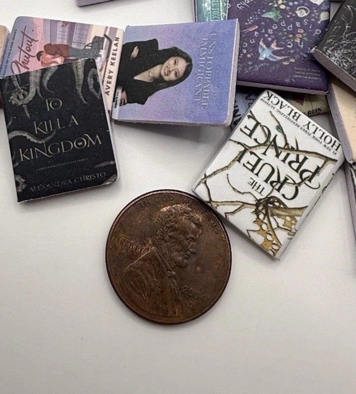 Mini Books Random Assorted Set Of 20 , Paper Crafted Novels. For Decorating Only