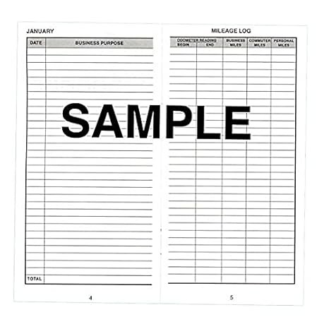 Auto Mileage Log Book – Undated 32 Forms – Compact 3.25×6.25 – Made in USA