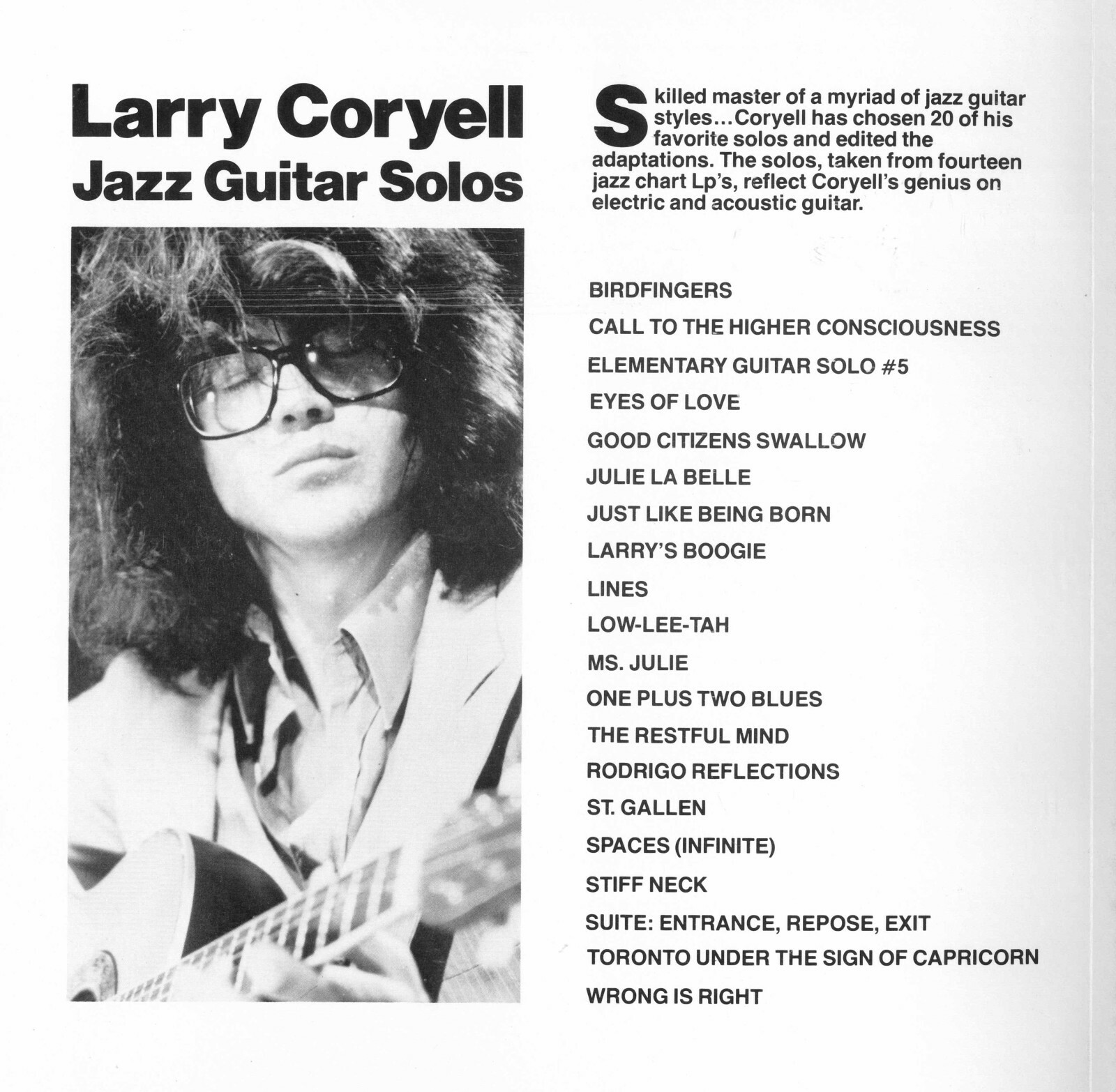 Larry Coryell Jazz Guitar Solos transcribed and adapted by David Pritchard