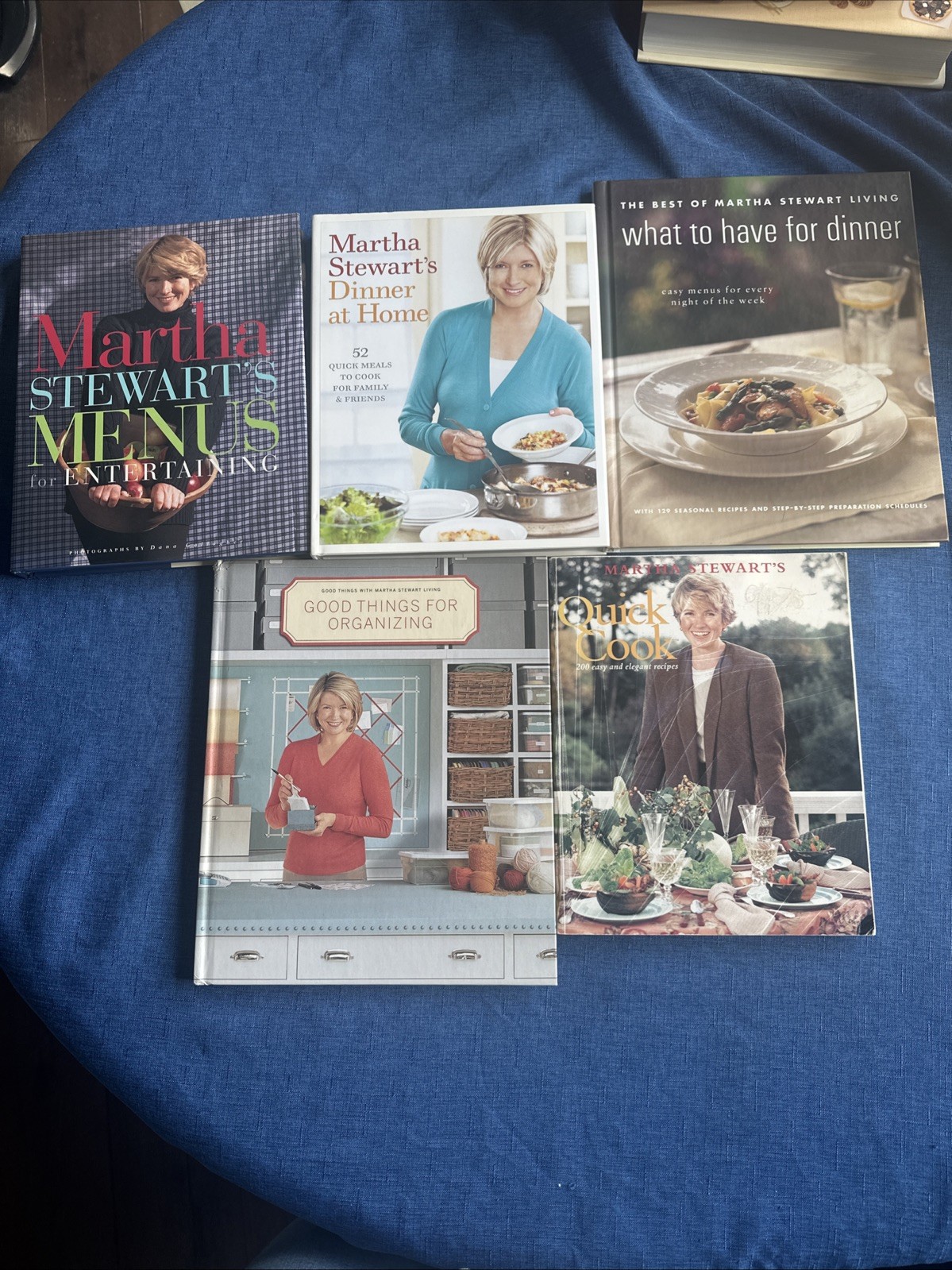 Lot Of 5 Martha Stewart Books Various Titles, Conditions Read