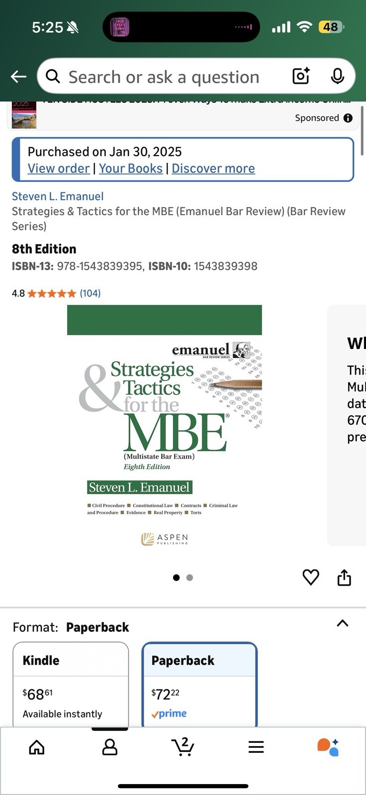 Steven L. Emanuel Strategies & Tactics for the MBE (Emanuel Bar Review)