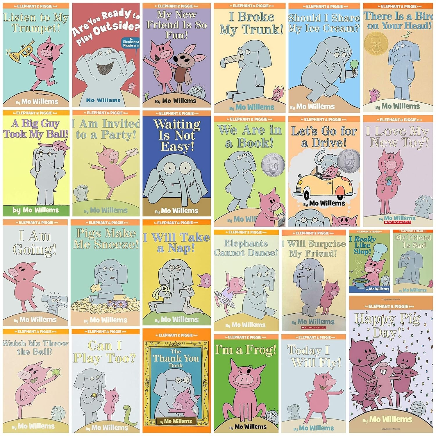 Lot of 5 Mo Willems Kids Books Elephant and Piggie Random Mix