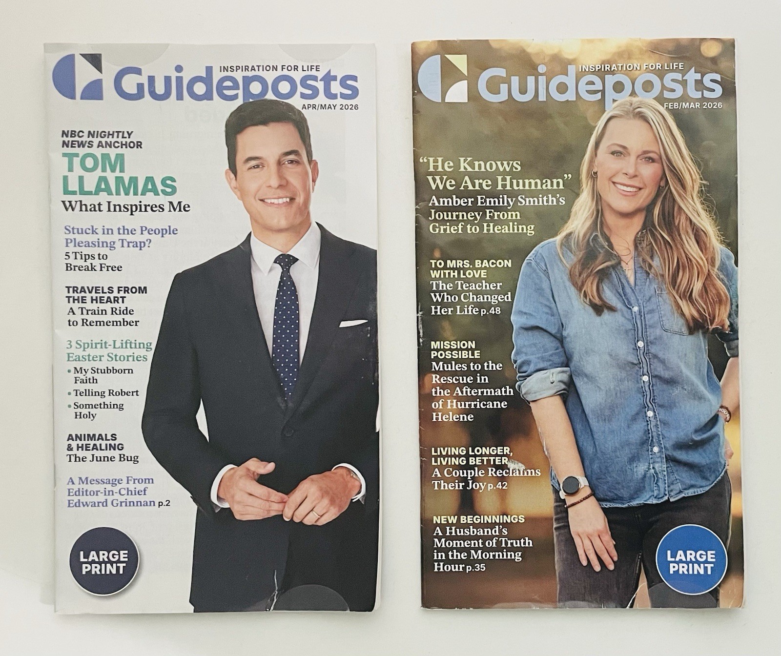 2 Issues GUIDEPOSTS LARGE PRINT Magazine Issues Feb/March & May/June 2026