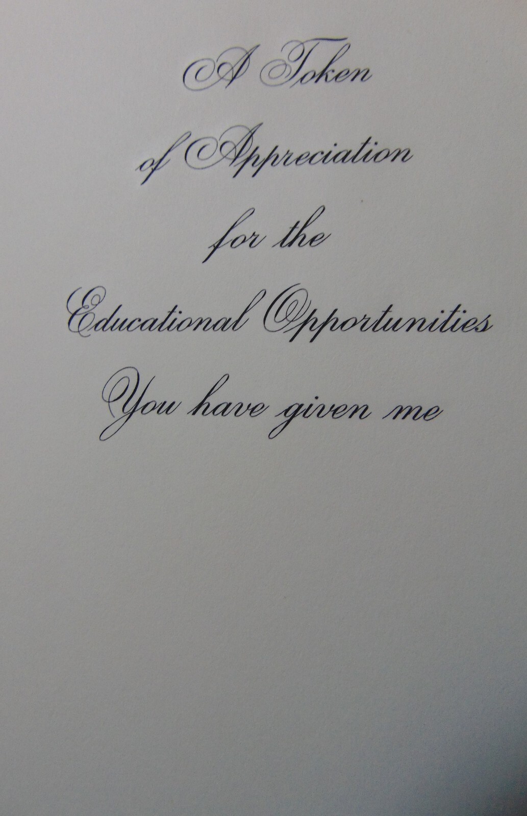Vintage “In Appreciation” Book, White Front & Back Covers, 8.5 in x 6.25 in
