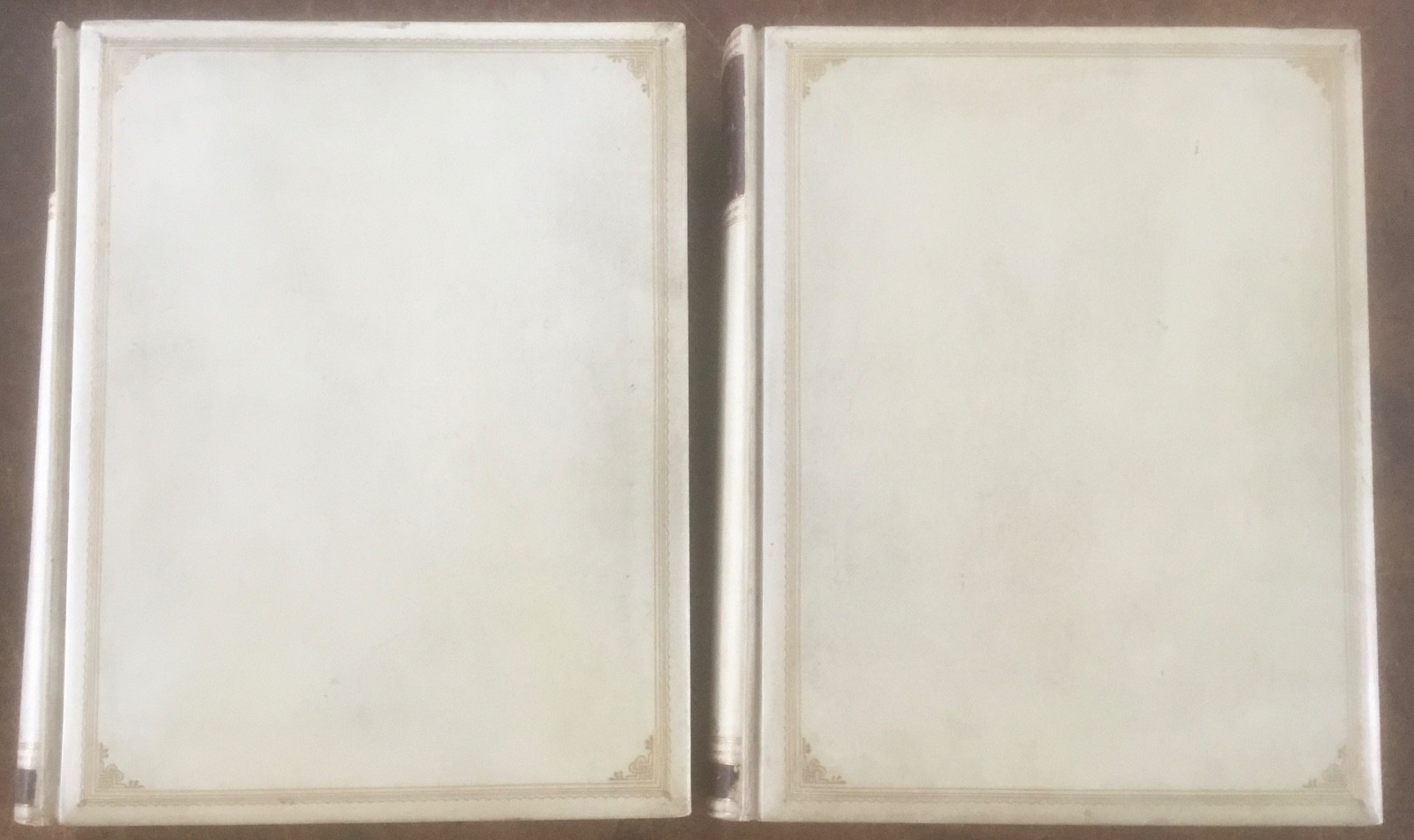 John Ruskin Praeterita Vol. 1 & 2, 1886-87 Publ. by George Allen, Vellum Binding