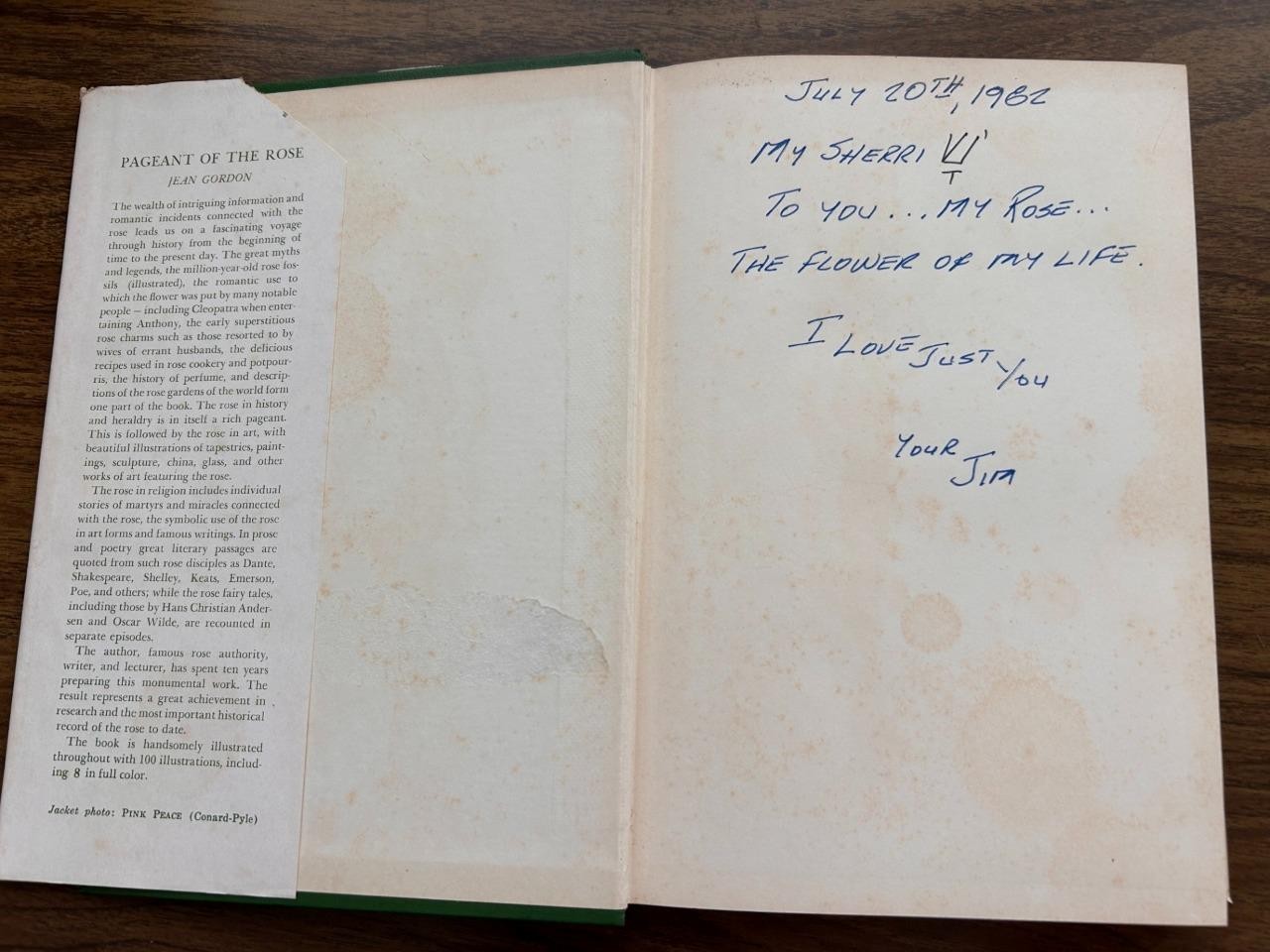 Pageant of the Rose book Jean Gordon vintage 1961 hardcover dustjacket 232 pages