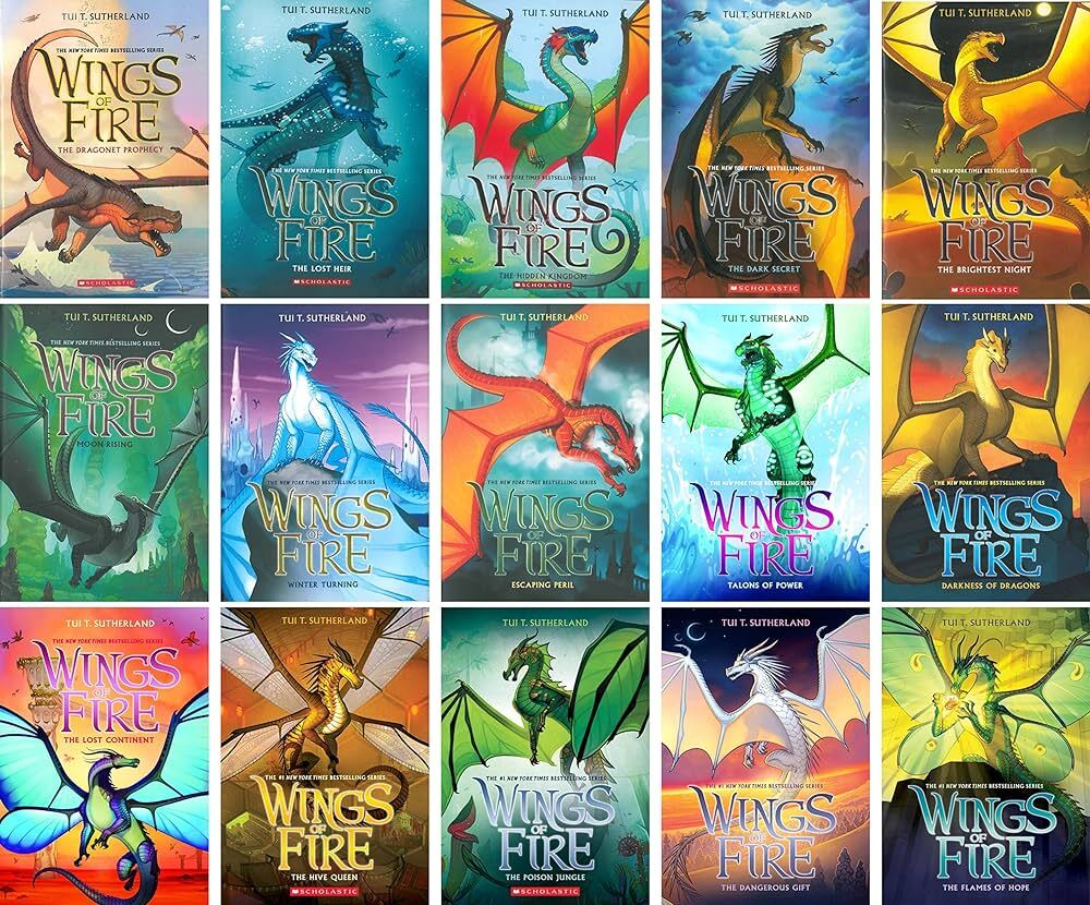 Complete Set Series – Lot of 15 Wings of Fire books by Tui T. Sutherland