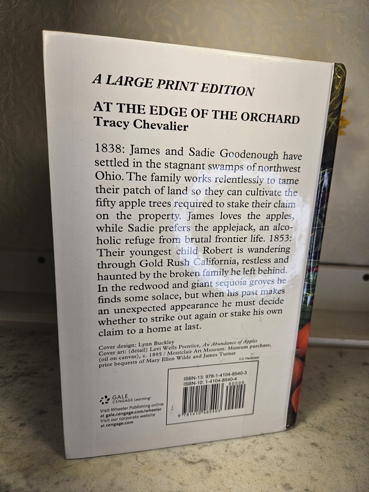 2016 A Novel At the Edge of the Orchard by Tracy Chevalier 418 Pages