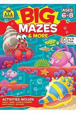 School Zone Big Mazes & More Workbook: 320 Pages, 1st Grade, 2nd Grade, Learnin