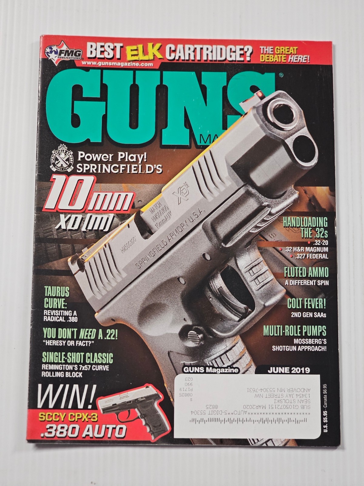 Guns Magazine June 2019 Springfield’s 10mm XD #1513