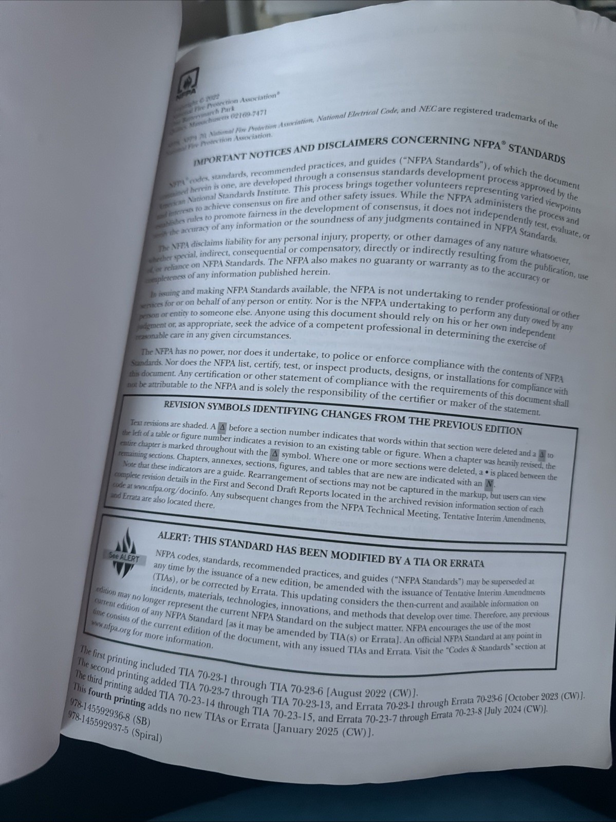 NFPA NEC 70 National Electrical Code 2023 Edition Paperback