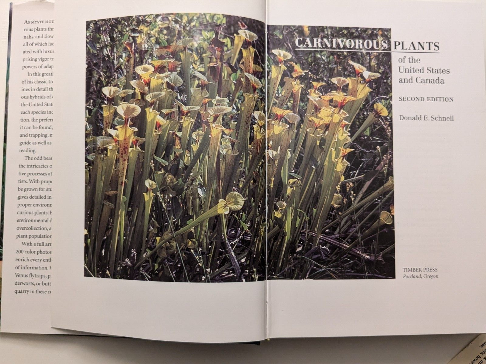 Carnivorous Plants of the United States and Canada by Donald Schnell Very Good