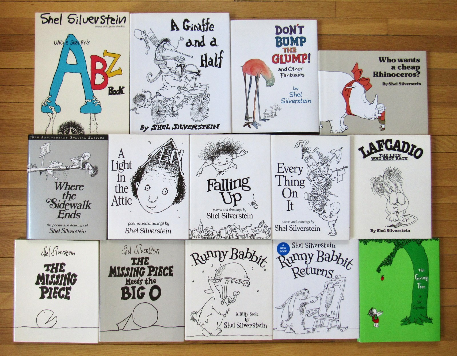 Lot 14 SHEL SILVERSTEIN Books Missing Piece Falling Up Lafcadio PB/HB VGC L1