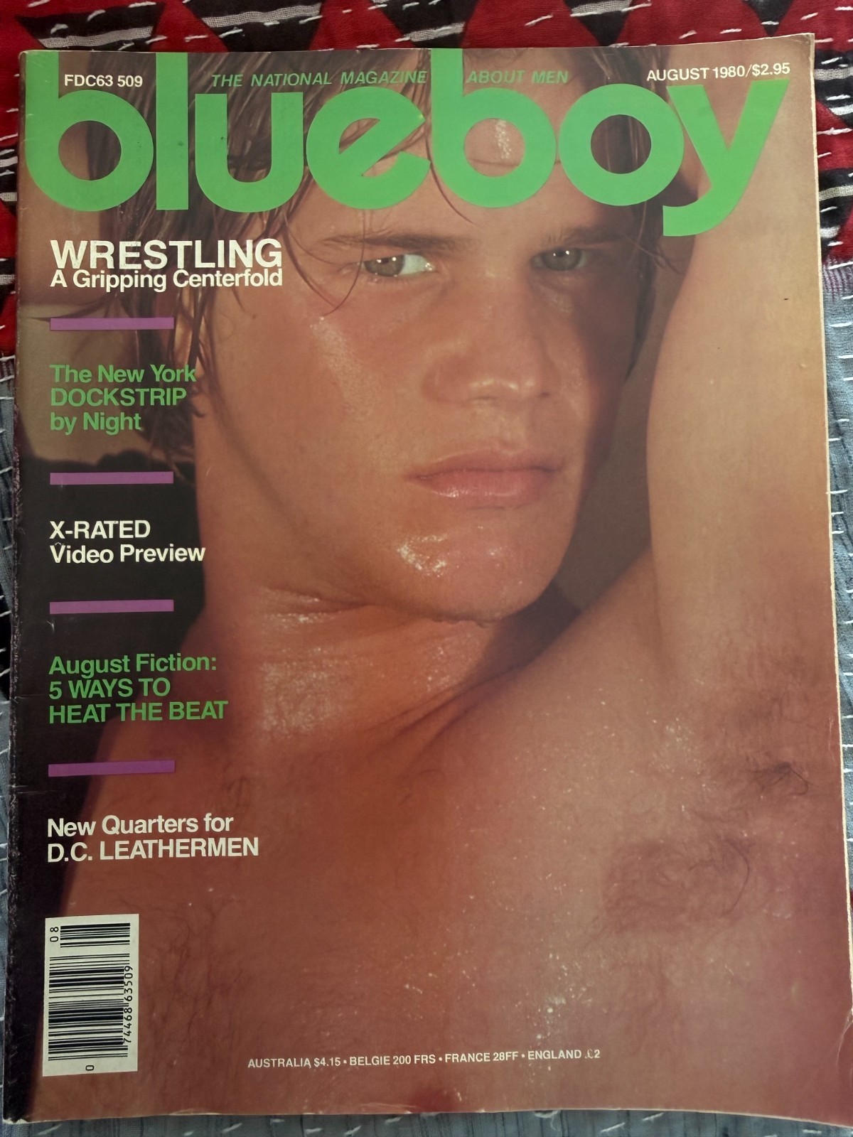 Blue Magazine 8/80 vintage gay interest male pinups
