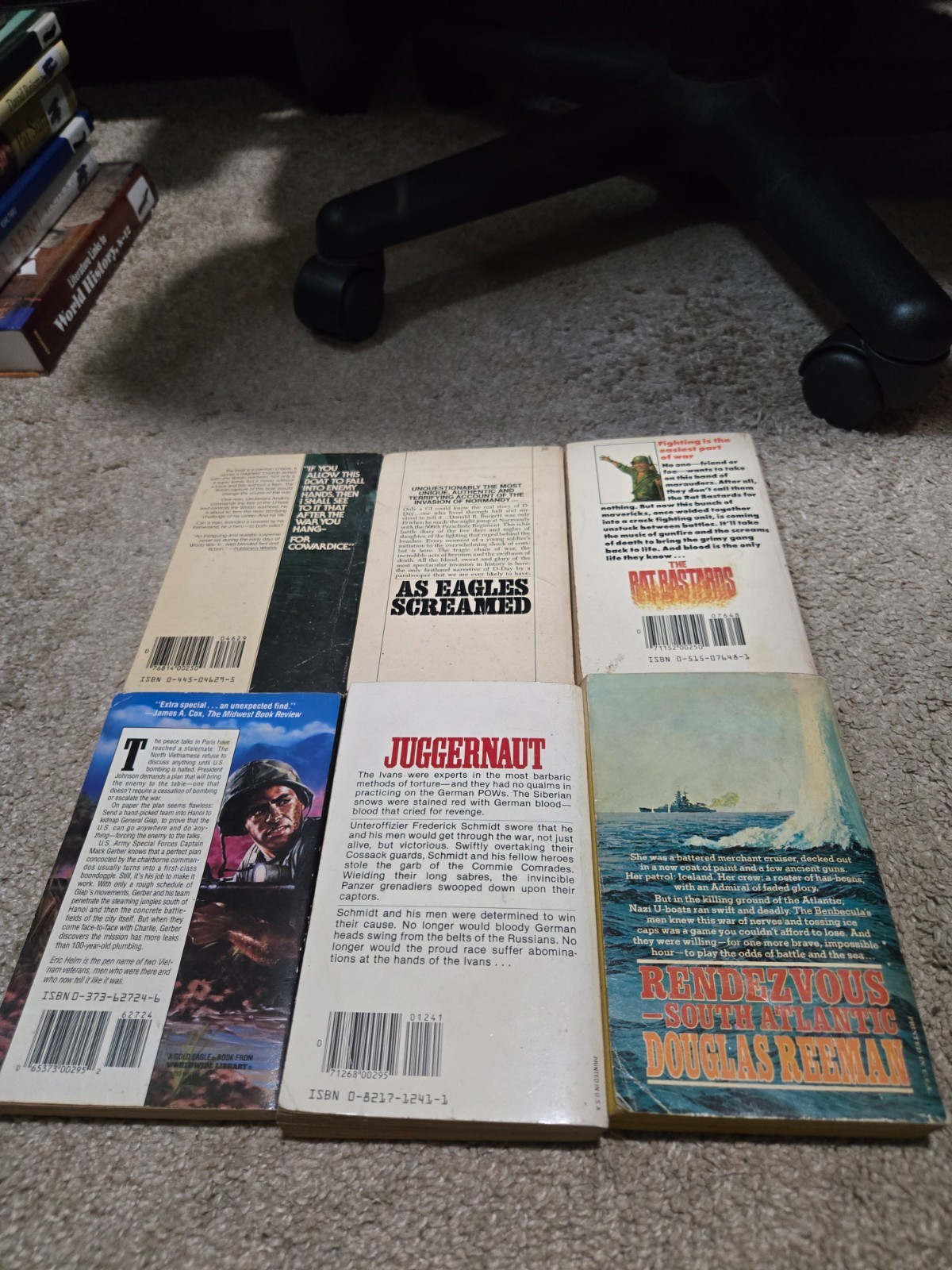 Vintage War Novels Lot of 6 Paperbacks – Various Titles