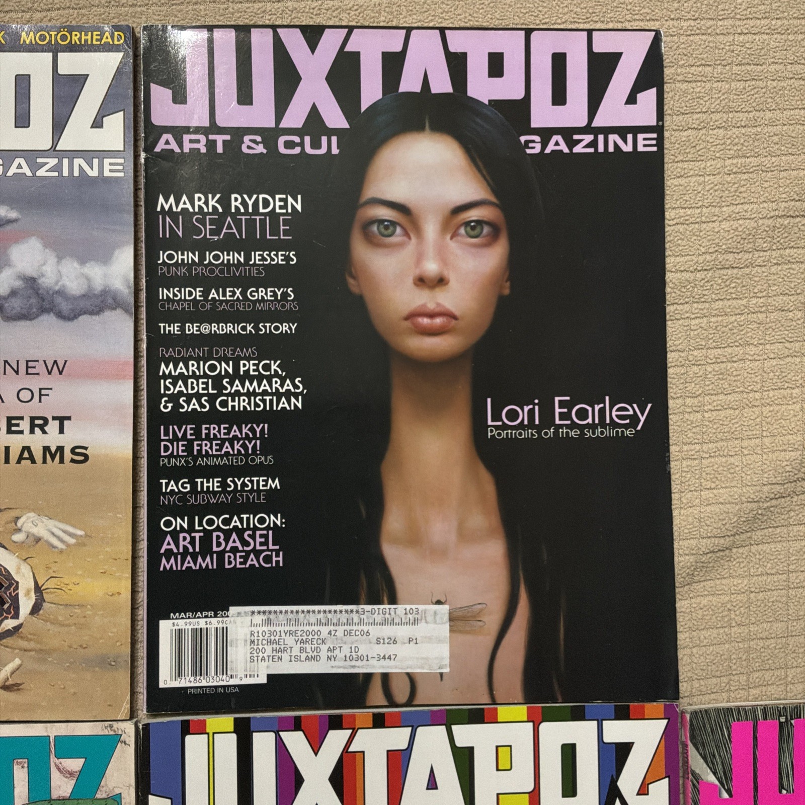 JUXTAPOZ Bimonthly 5 Magazines 2005 #54,55,56,57 +Special Black & White Issue