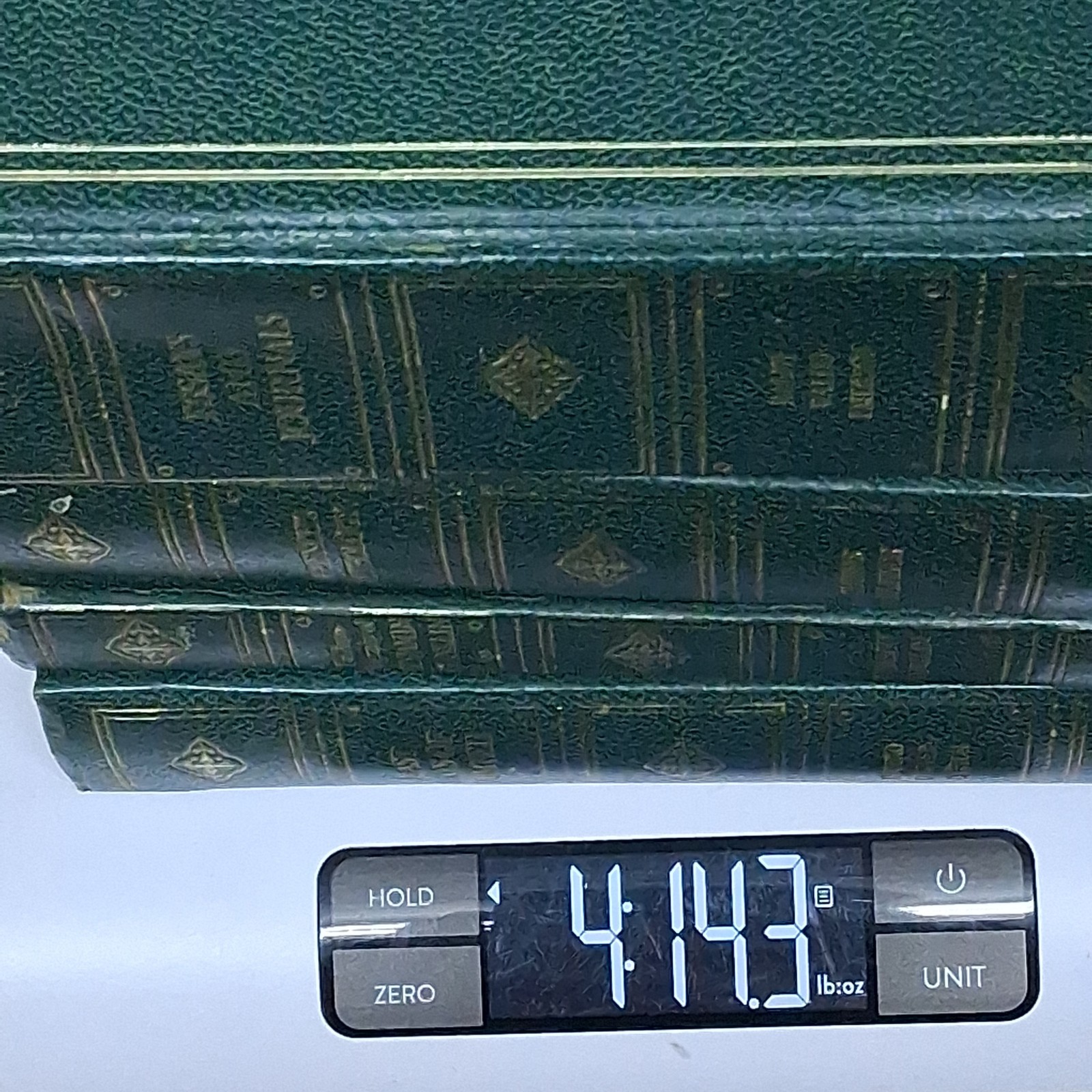 4 “Programmed Classics” Books Green Gold Deco Emerson, Bulfinch Franklin… Nice