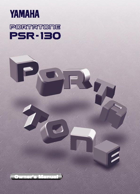 Yamaha PSR-130 Instruction Manual: 34 Pages & Protective Covers!