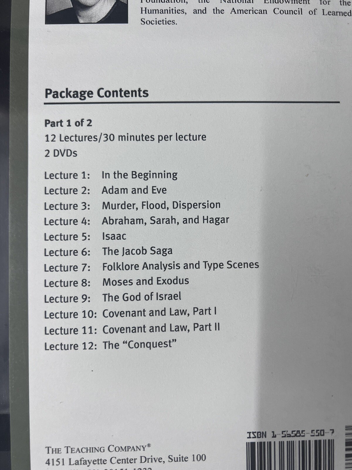 The Great Courses: The Old Testament Part 1 And 2 DVD The Teaching Company