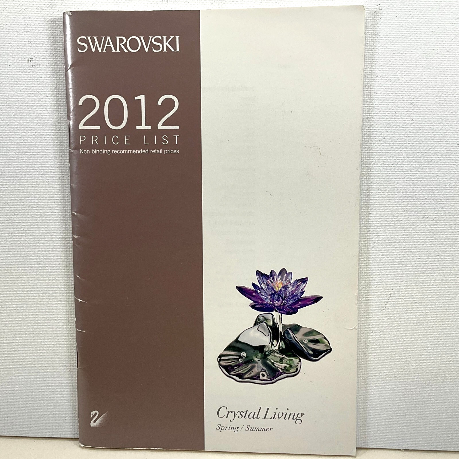 Swarovski 2012 Price List Brochure Crystal Living Spring Summer 52 Pages