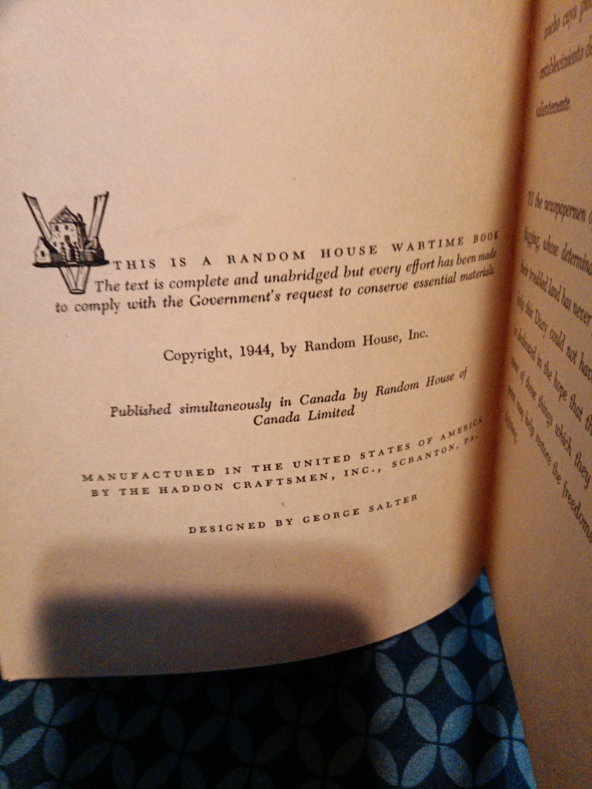 ARGENTINE DIARY by Ray Josephs, First Print 1944, Random House, HC, Dust Jacket