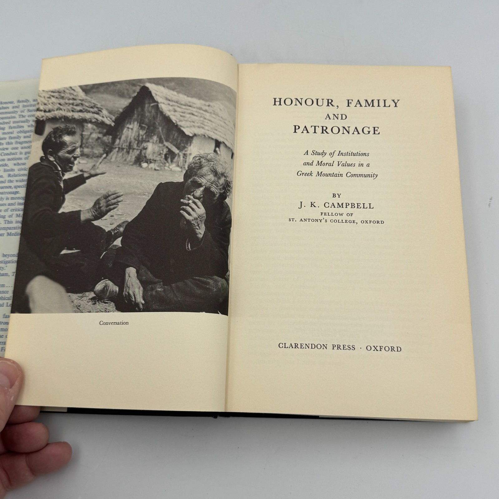 Honour Family and Patronage by J K Campbell 1967 HCDJ A Greek Mountain Community