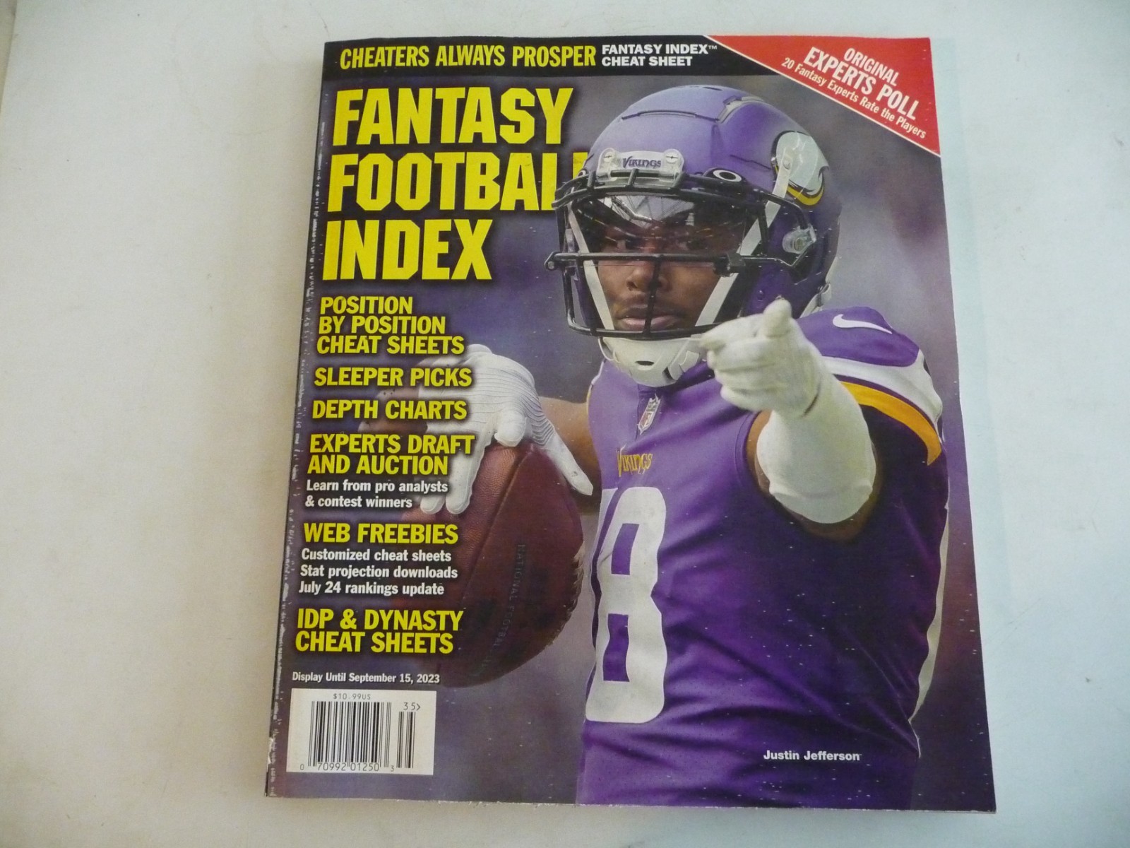 FANTASY FOOTBALL INDEX 9/2023 JUSTIN JEFFERSON MINNESOTA VIKINGS