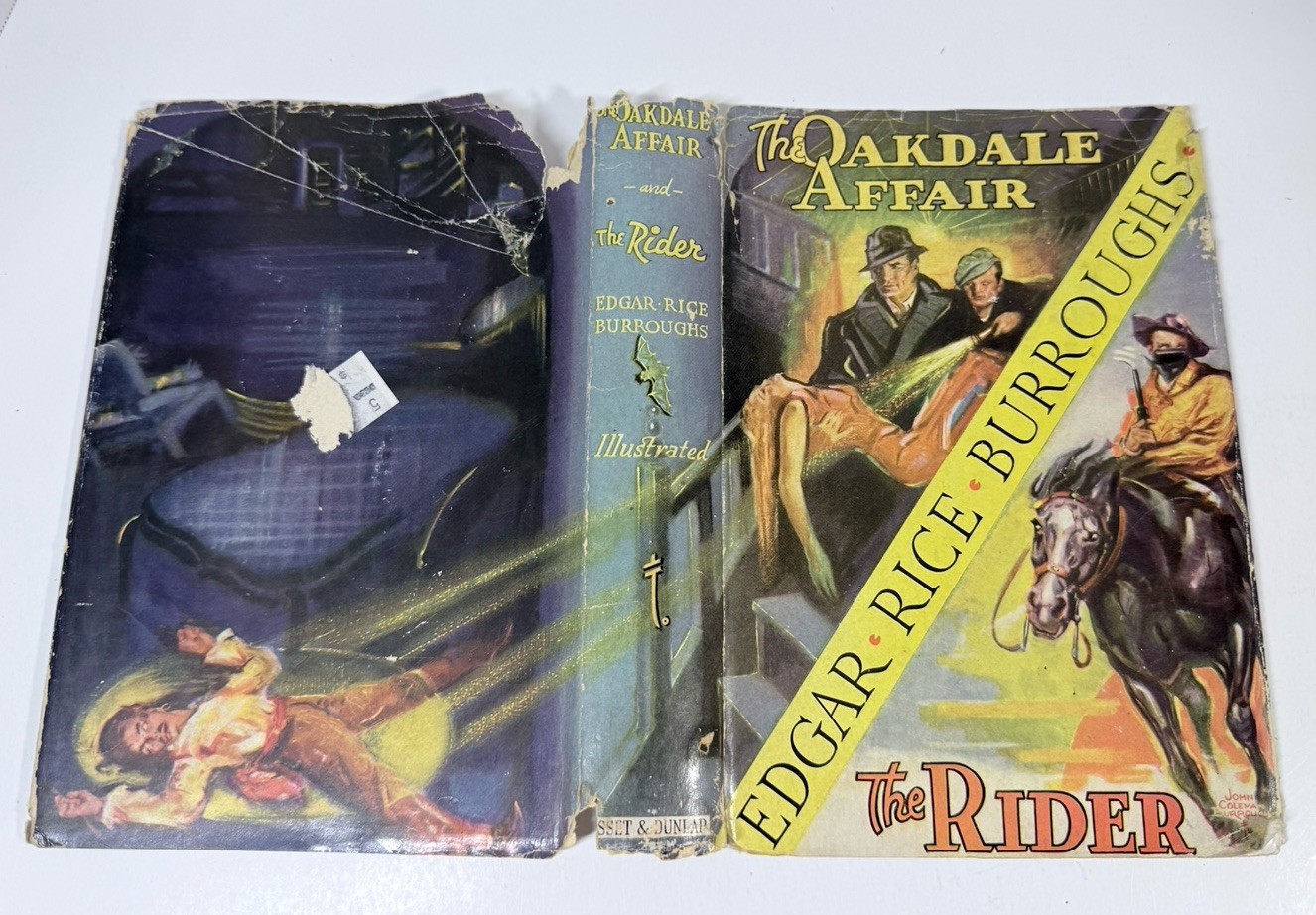 Edgar Rice Burroughs The Oakdale Affair & The Rider Grosset Dunlap HC DJ 1st Ed