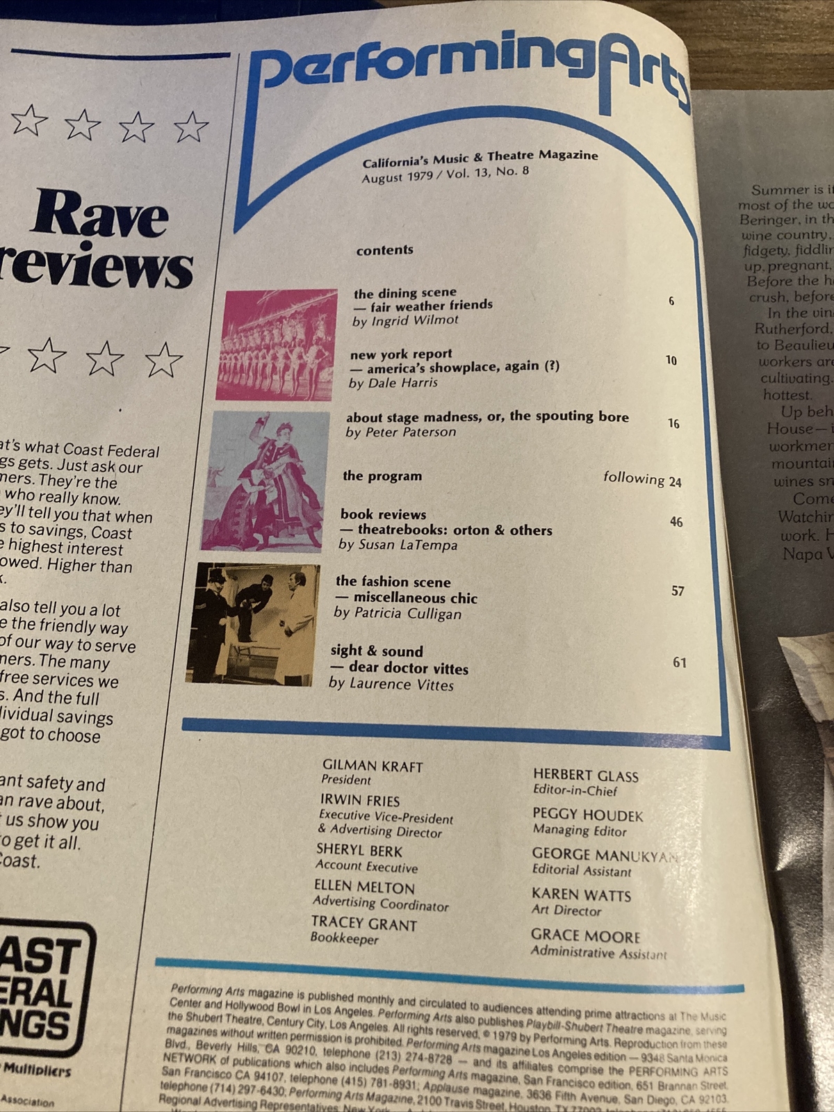 PERFORMING ARTS Magazine Aug 1979 Hollywood Bowl Summer Festival