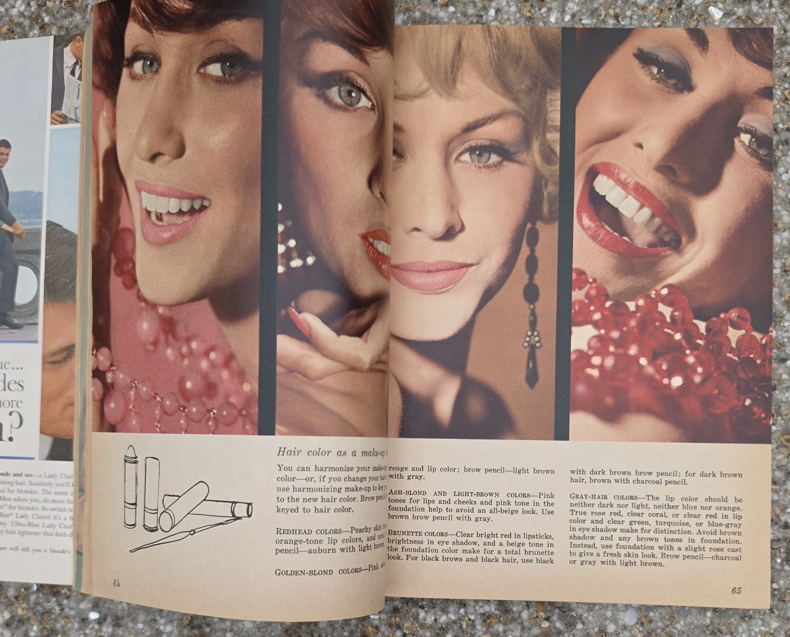 1964 Family Circle Guide to Beauty Vintage 1960s Makeup Hair Style Mod Book PB