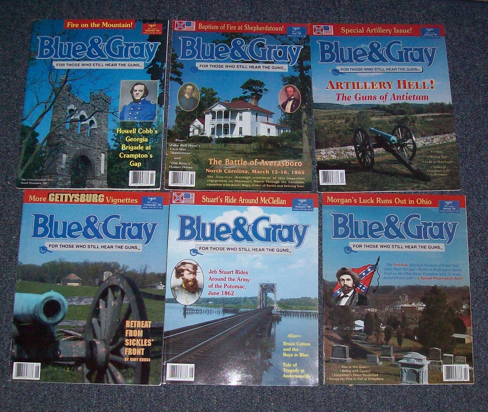 Lot of 21 Blue & Gray Magazines 1985 – 1999 Civil War