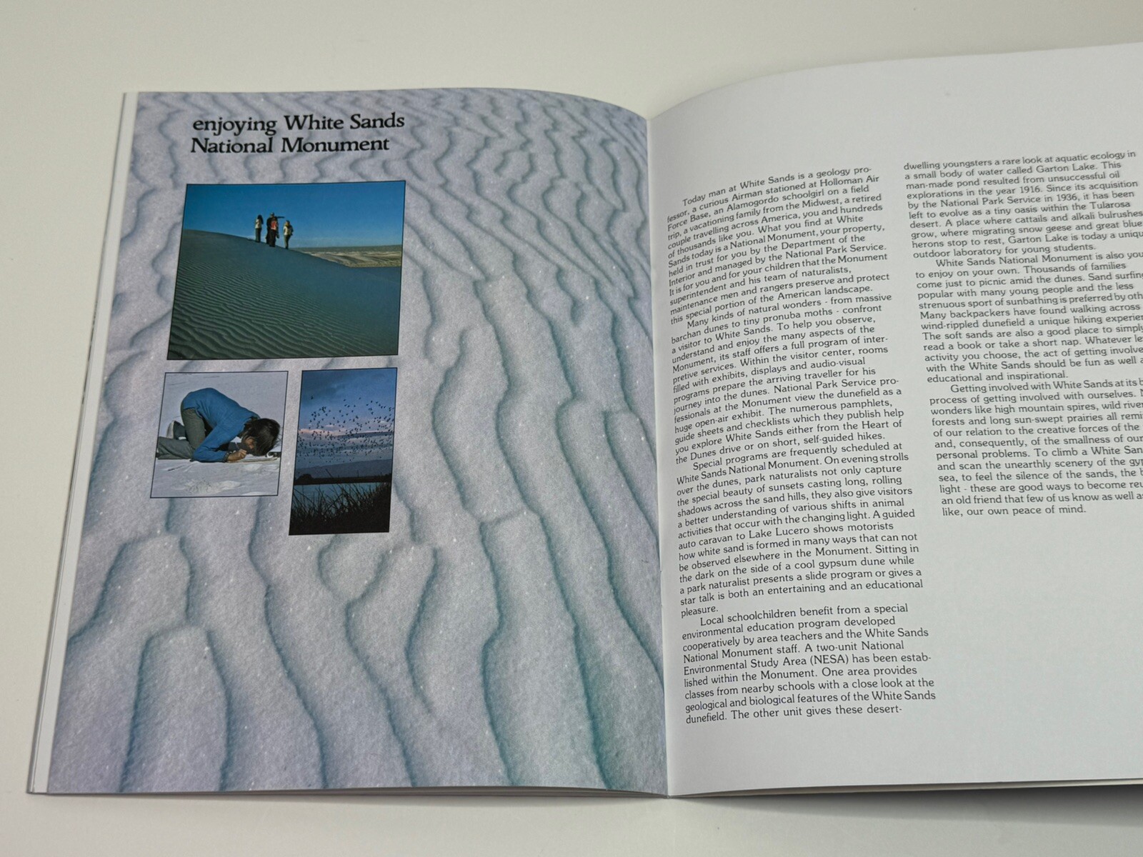 White Sands Wind Sand and Time by Richard Atkinson SC Book 1977 VTG Illustrated