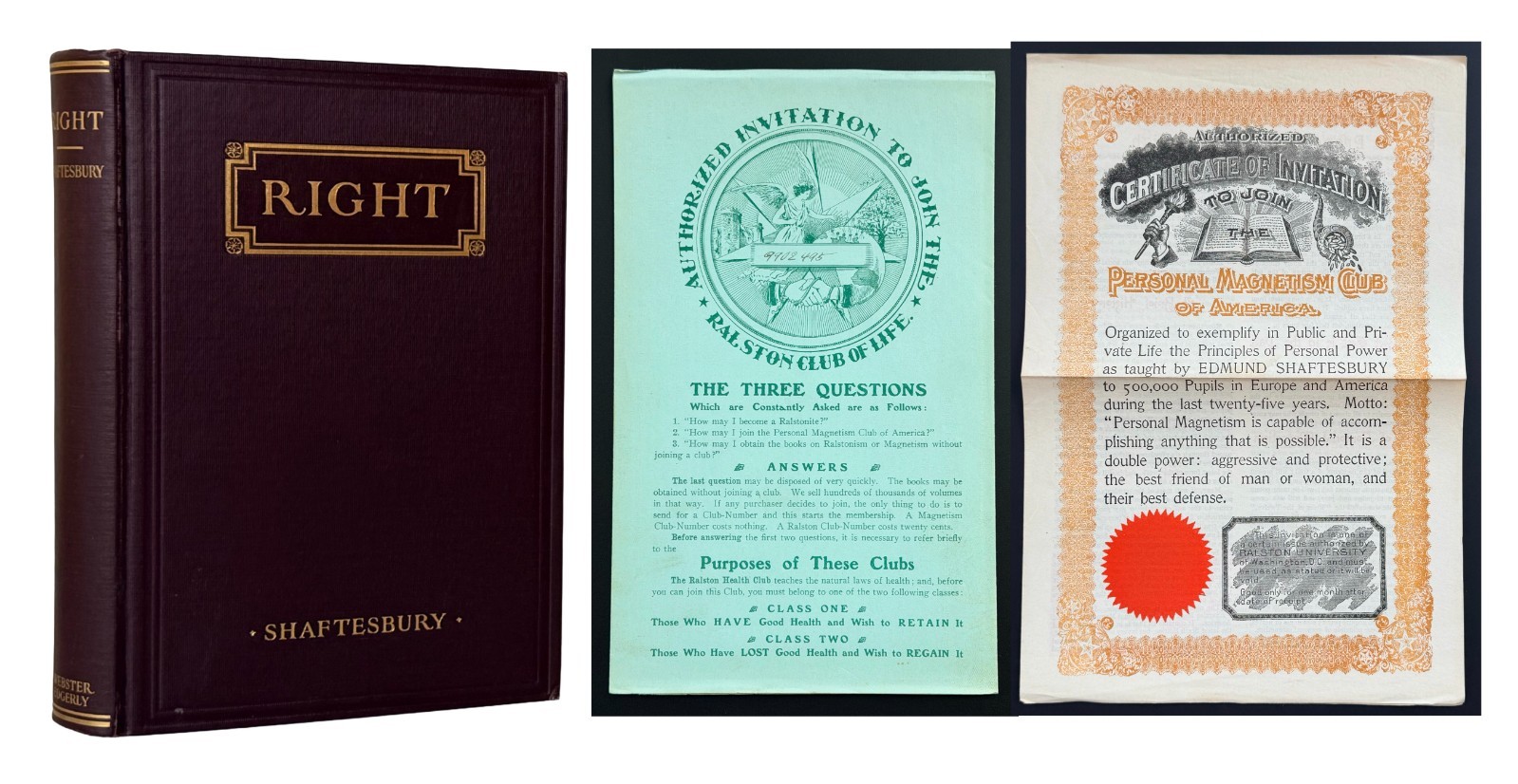 1923 Right Mind by Edmund Shaftesbury ~ Self Help ~ New Thought ~ With Extras