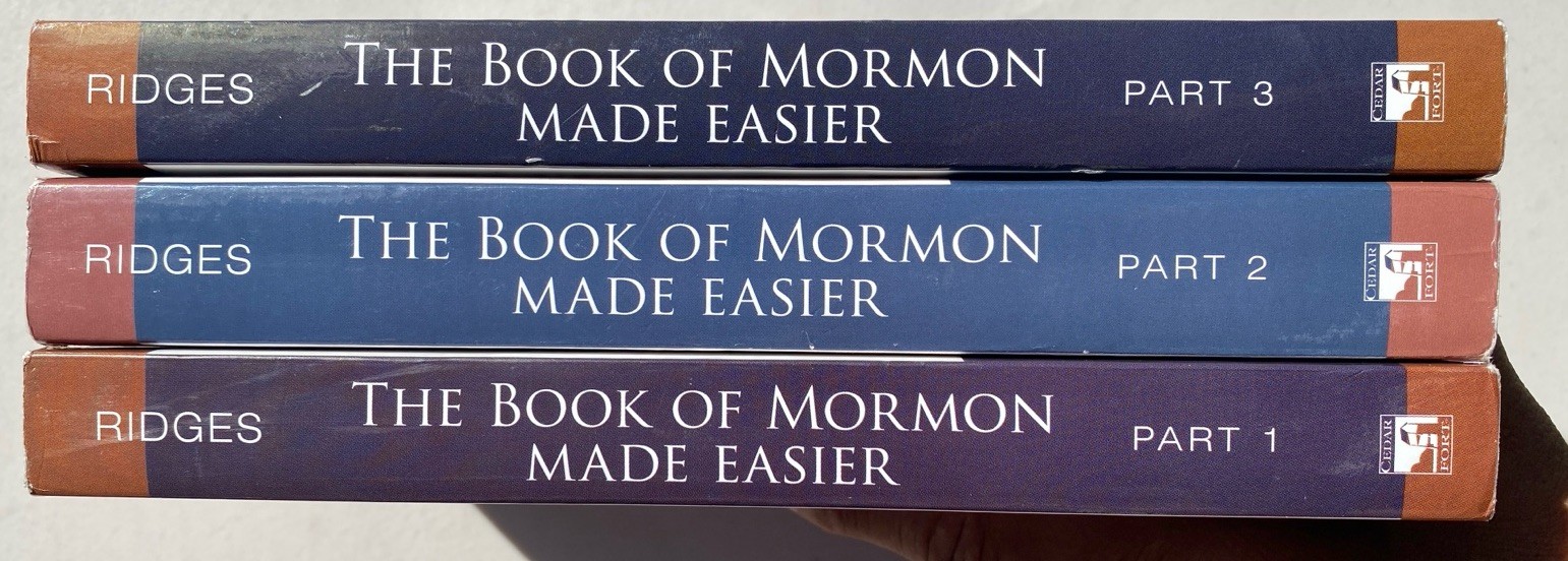 The Book Of Mormon Made Easier Pt 1-3 PB Lot David Ridges