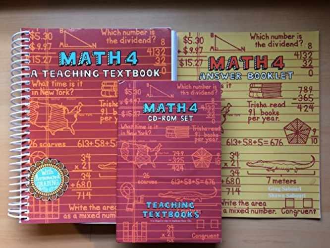 Math 4: A Teaching Textbook – Spiral-bound, by Greg Sabouri & Shawn – Very Good
