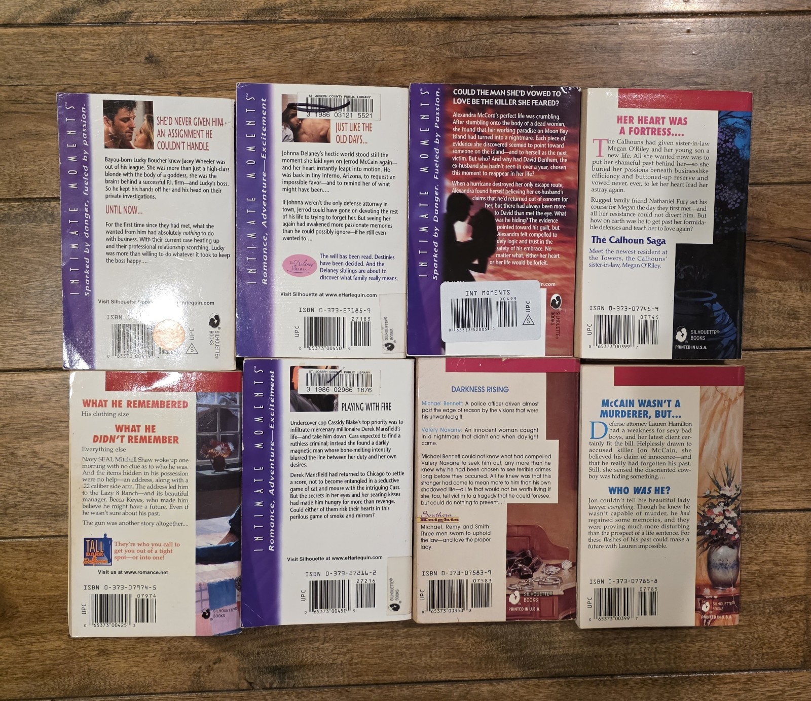 Silhouette Intimate Moments Lot Of 8 Romance Paperback Books 90s 2000s