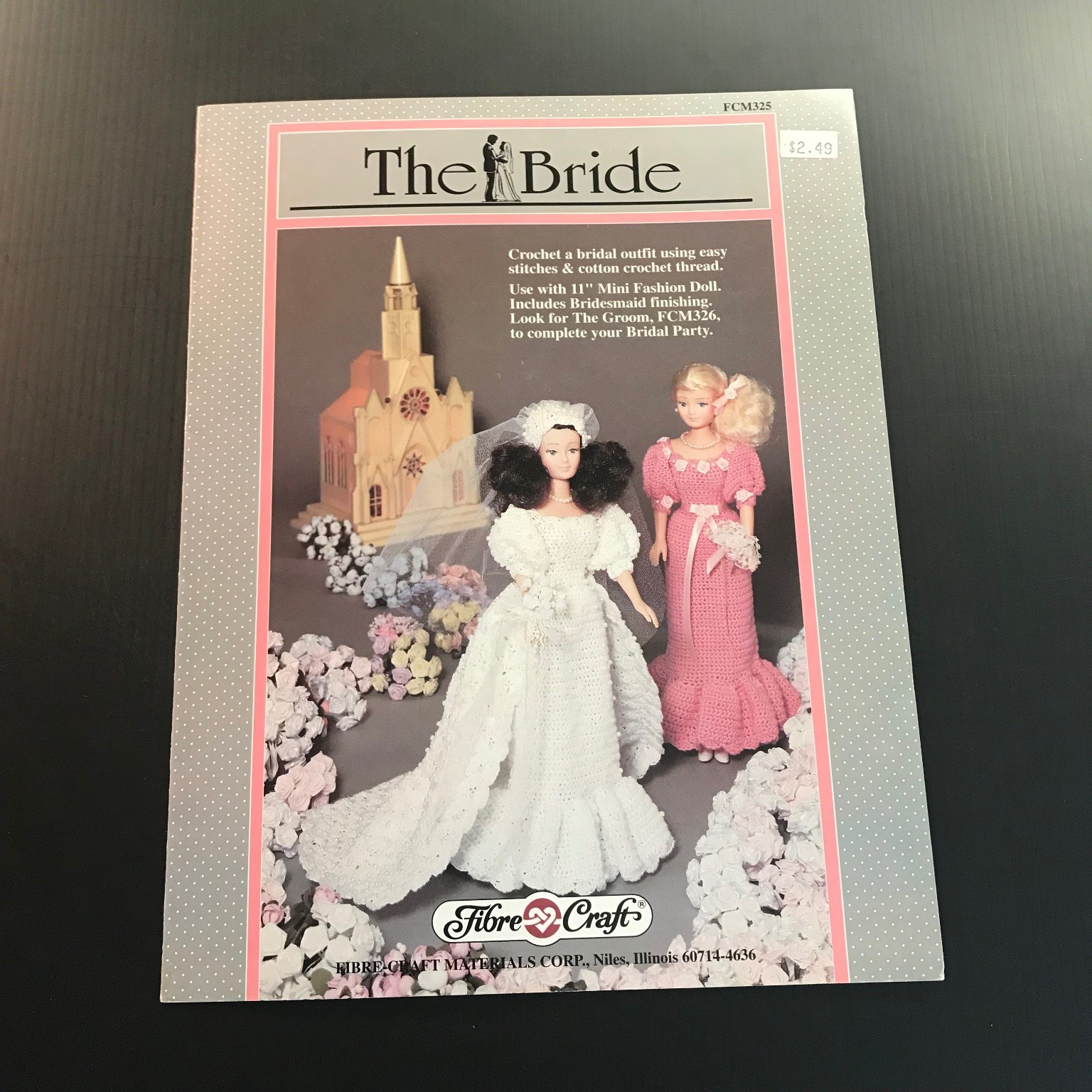 The Bride Crochet Pattern Book 1992 Fibre-Craft Mini Fashion Doll Outfits FCM325