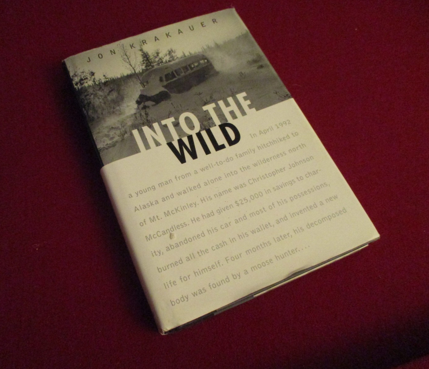 Into the Wild by Jon Krakauer (1996) True 1st/1st Edition Hardcover Book