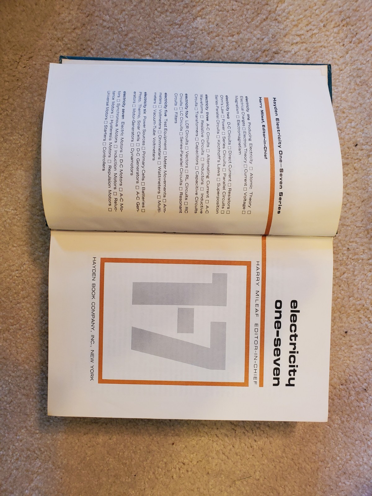 ELECTRICITY One-Seven Revised Second Edition 1-7 Harry Mileaf 1966 Hayden 5551