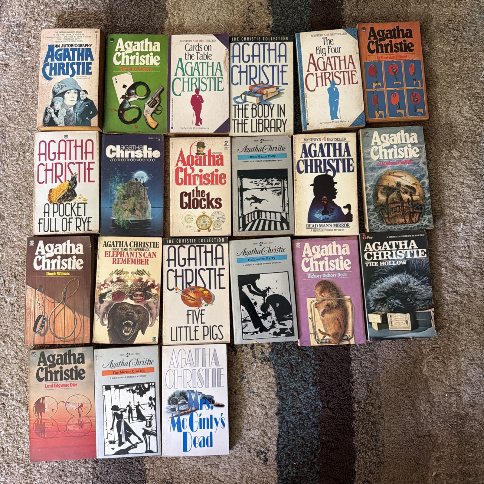 Lot of 44 Vintage Agatha Christie Paperback Books Hercule Poirot Miss Marple