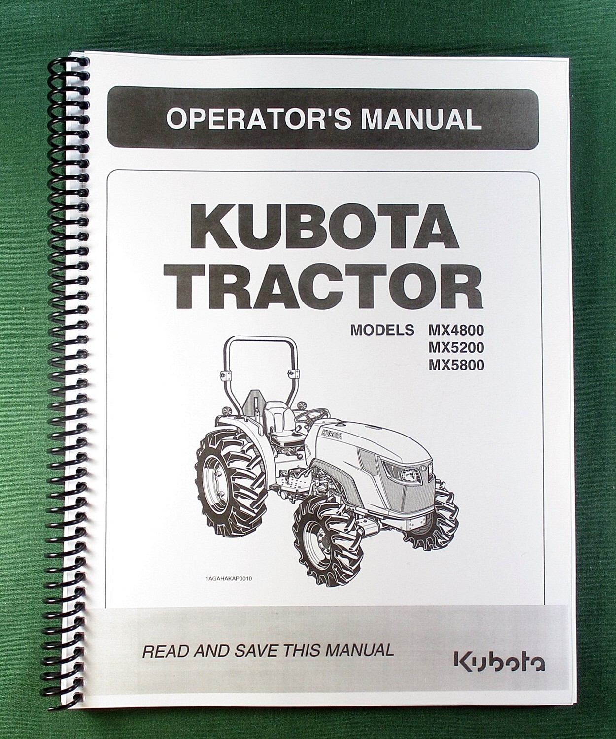 Kubota MX5200 Operator’s Manual: 120 Pages Coil Bound & Protective Covers!