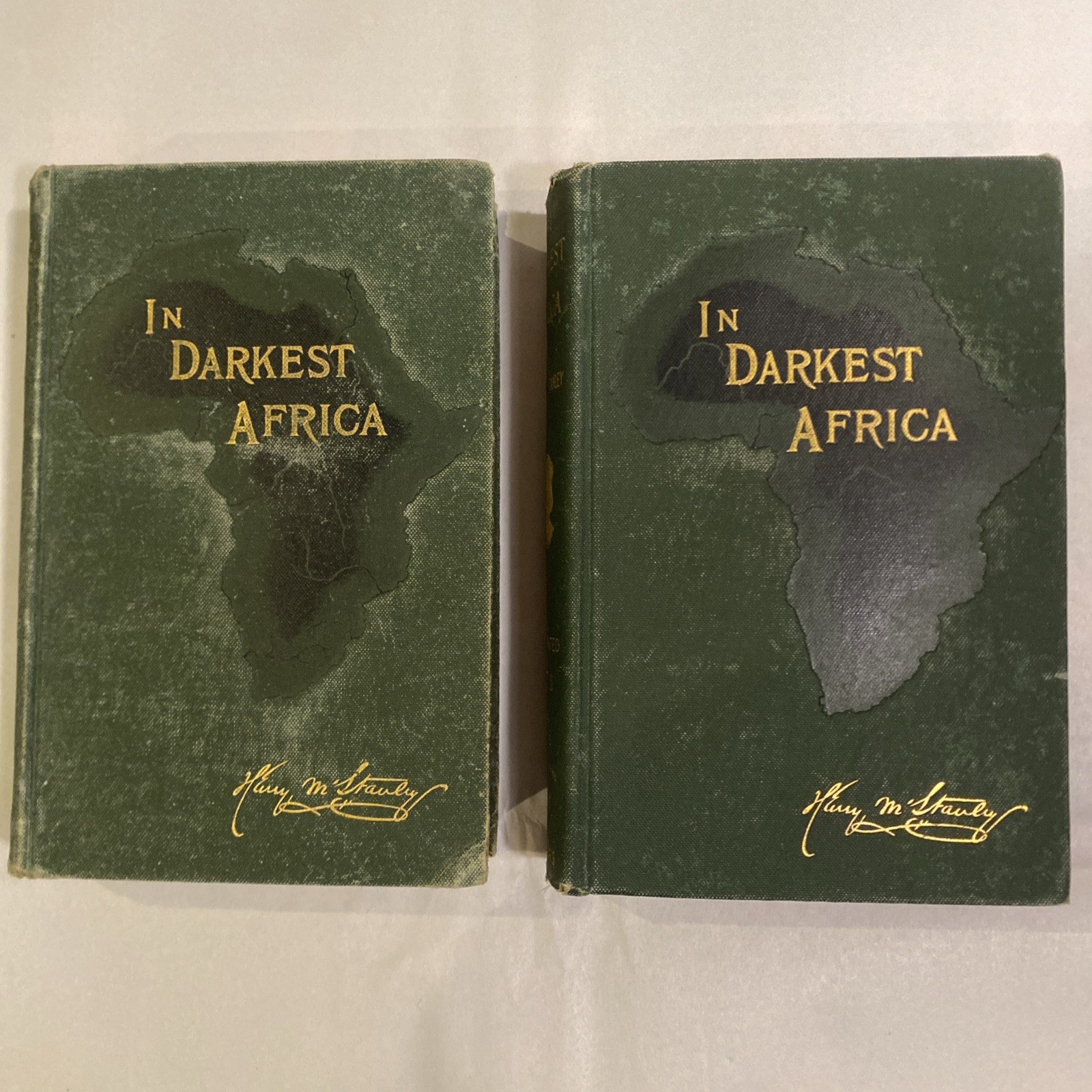 In Darkest Africa Henry M. Stanley 1890 SIGNED 3 Maps Magnus Tait 1st Edition