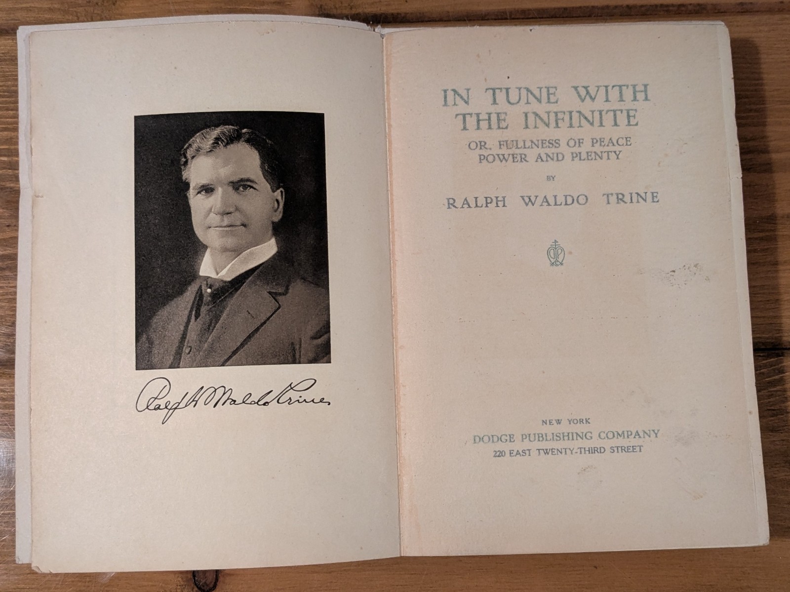 IN TUNE WITH THE INFINITE (1897 Ralph Waldo Trine) HC 1st | New Thought movement