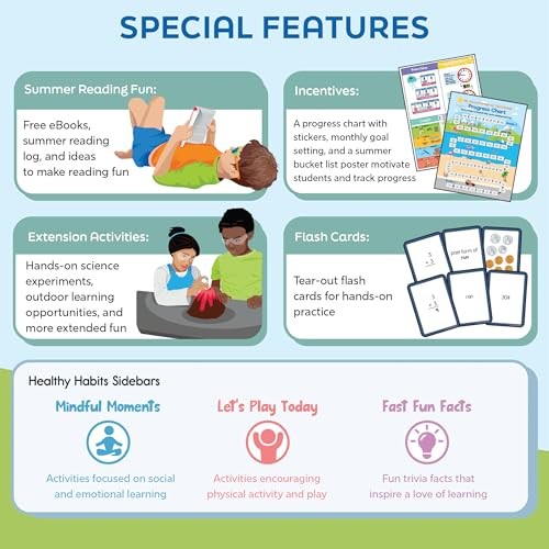 Summer Bridge Activities Kindergarten to 1st Grade Workbook 160 Pages Fun Lea…
