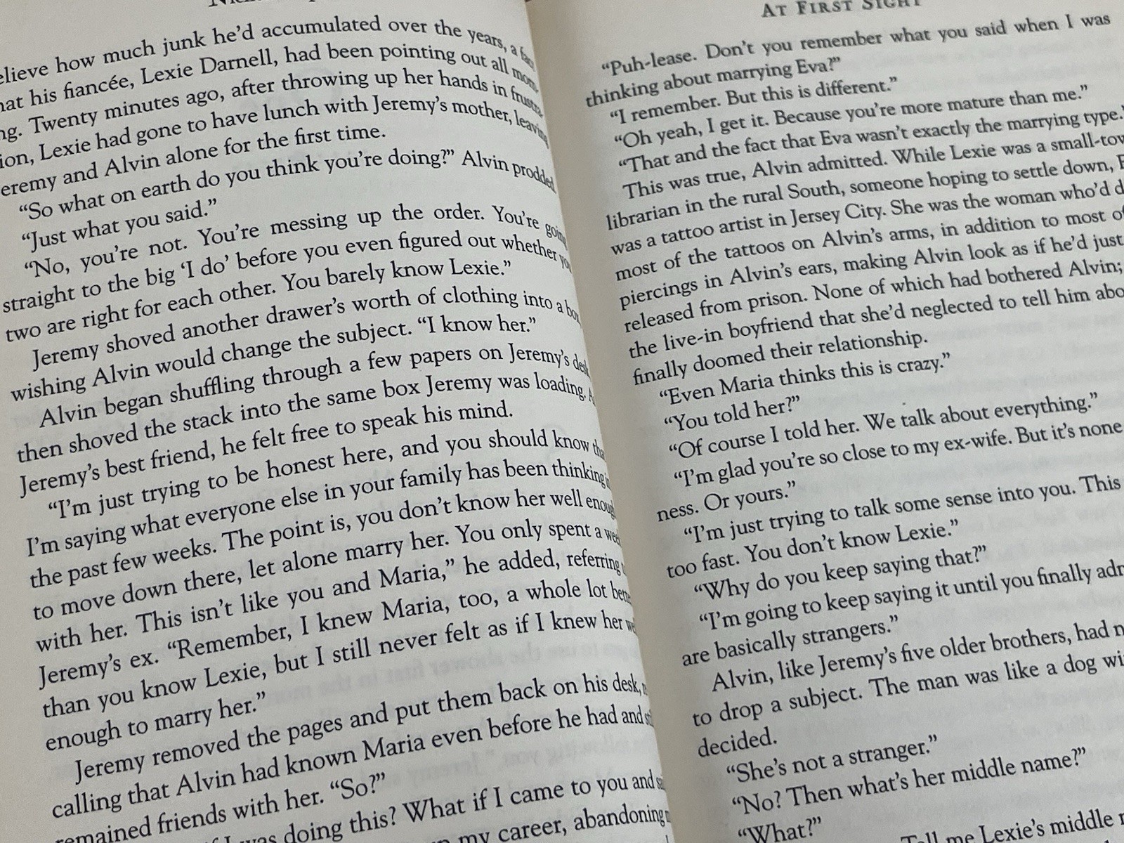 SIGNED Nicholas Sparks At First Sight First Edition First Printing October 2005