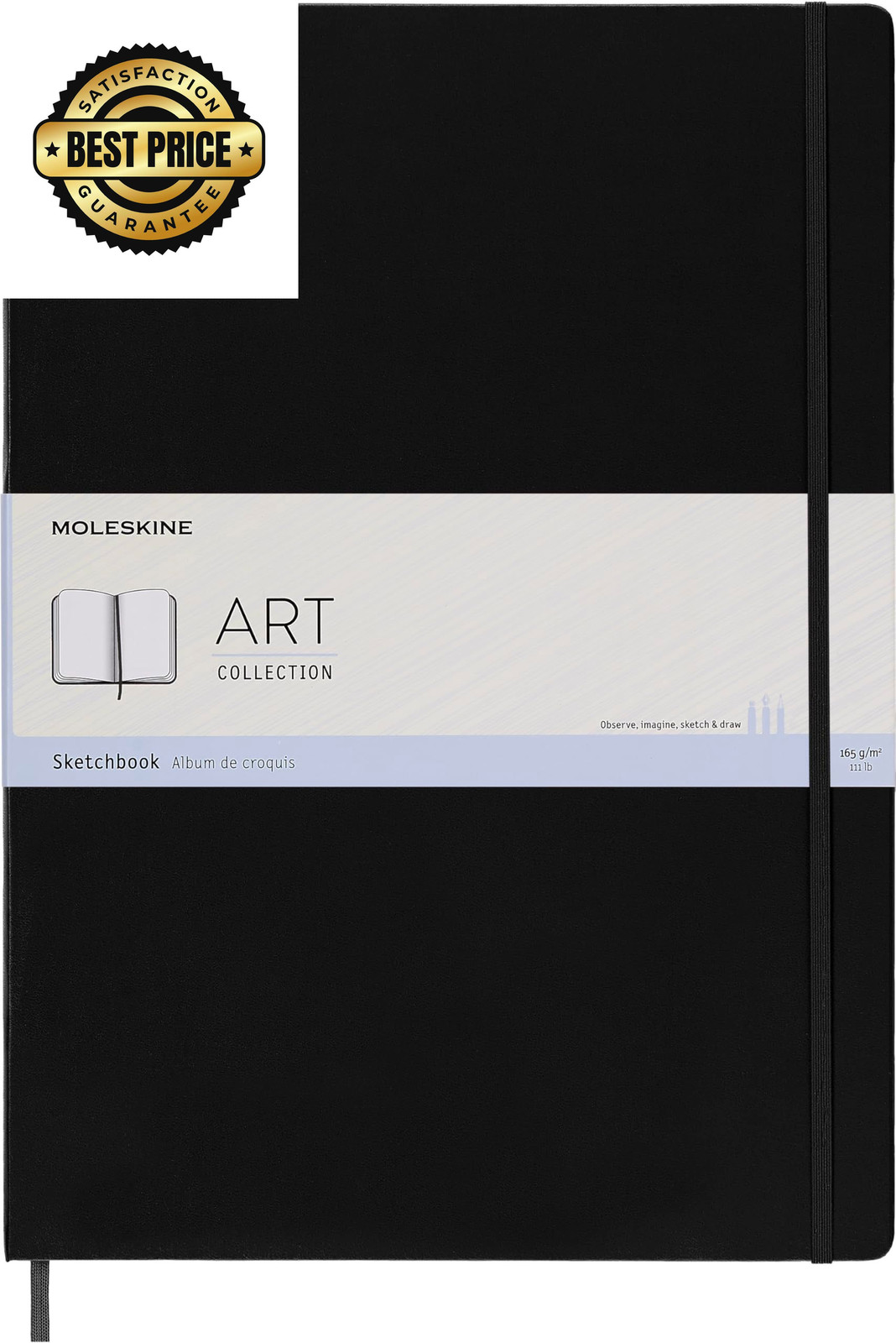 Moleskine Art Sketchbook, Hard Cover, A3 (11.75″ x 16.5″) A3, Black